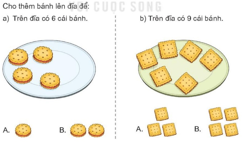 Bài 2: Các số 6, 7, 8, 9, 10 toán lớp 1 tập 1 SGK kết nối tri thức trang 14