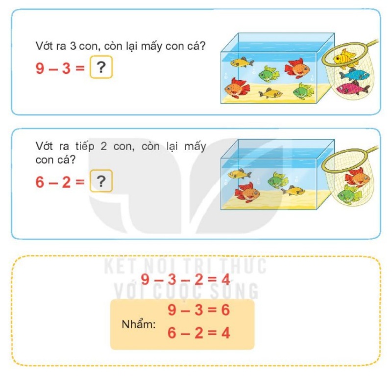 Cách giải Bài Phép trừ trong phạm vi 10 toán lớp 1 tập 1 SGK kết nối tri thức trang 68